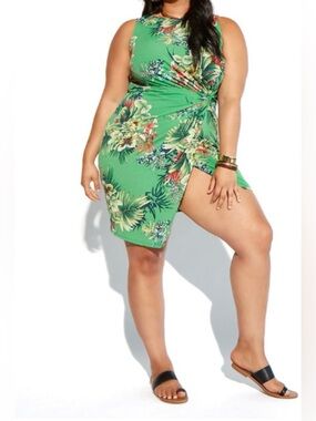 Plus Size Floral Print Dress